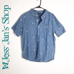 LRG Woven Collection Palm Tree Short Sleeve Shirt